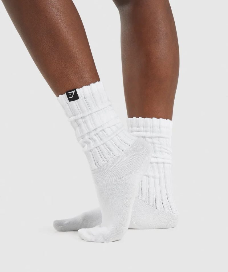 Gymshark Comfy Rest Day Socks White | CA 638A17